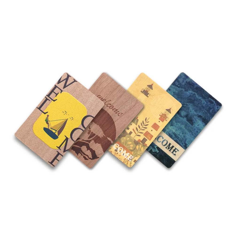 HF Generic Hotel Key Card – Wooden – C – 86×54 mm product photograph